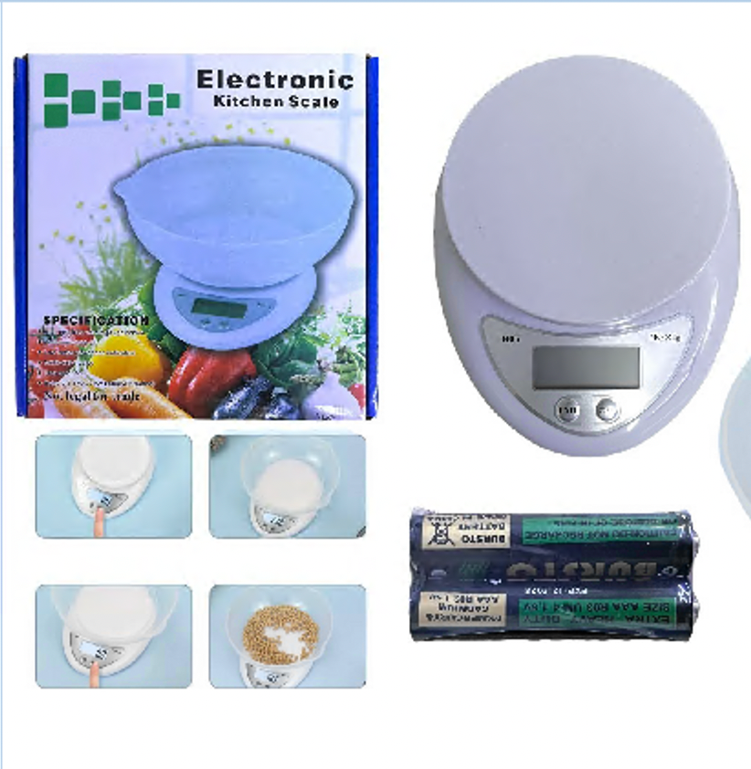 GRAMERA DIGITAL PARA COCINA 5KG