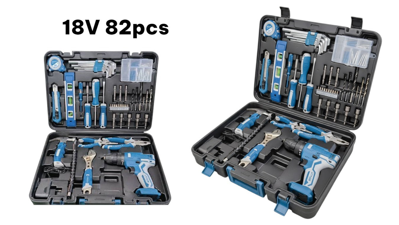 SET HERRAMIENTAS 18V 82PCS
