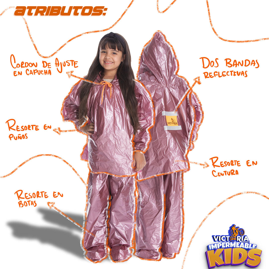 CARPA IMPERMEABLE KIDS METALIZADO