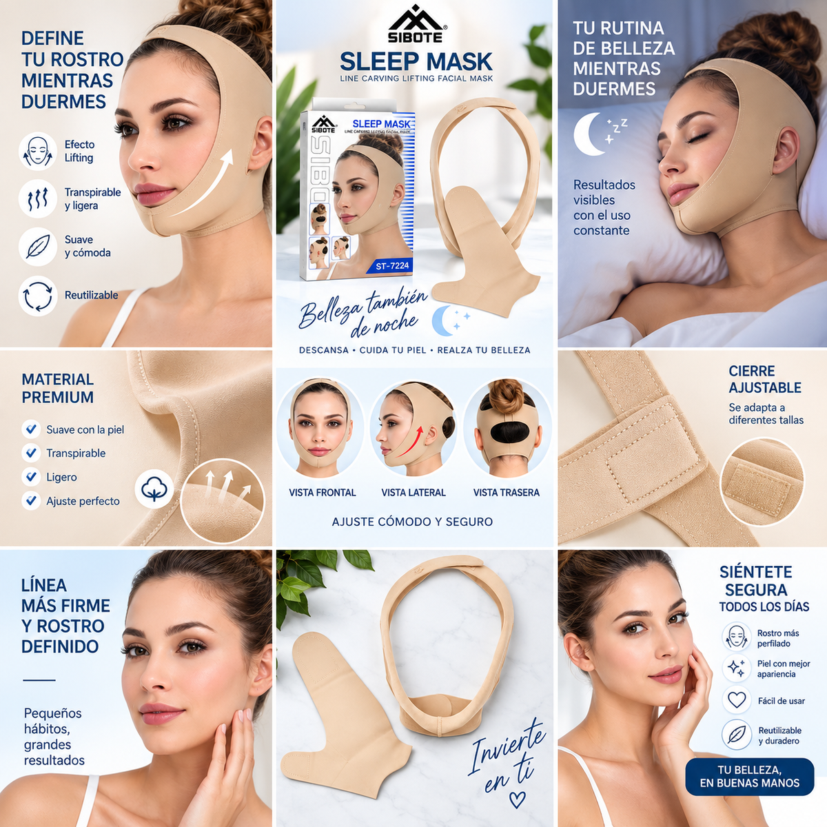 SOPORTE PAPADA FACIAL PARA MUJER - ENVÍO GRATIS