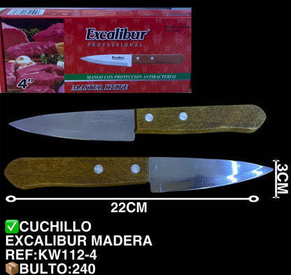 CUCHILLO EXCALIBUR MADERA 4"