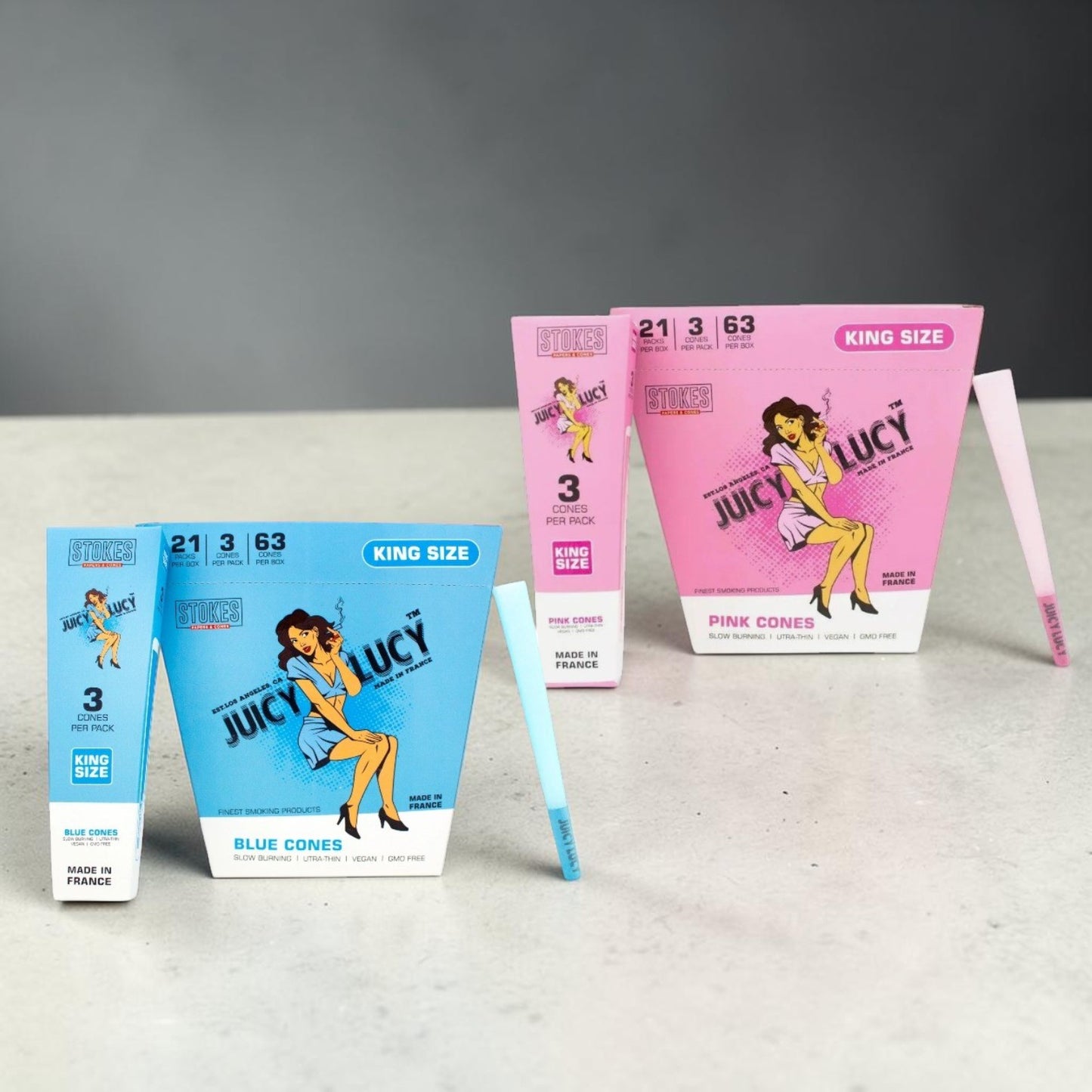 PAPEL CONO JUICY LUCY AZUL/ROSA