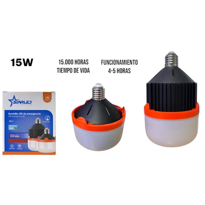 BOMBILLO CON SENSOR LUZ FRIA NEGRO