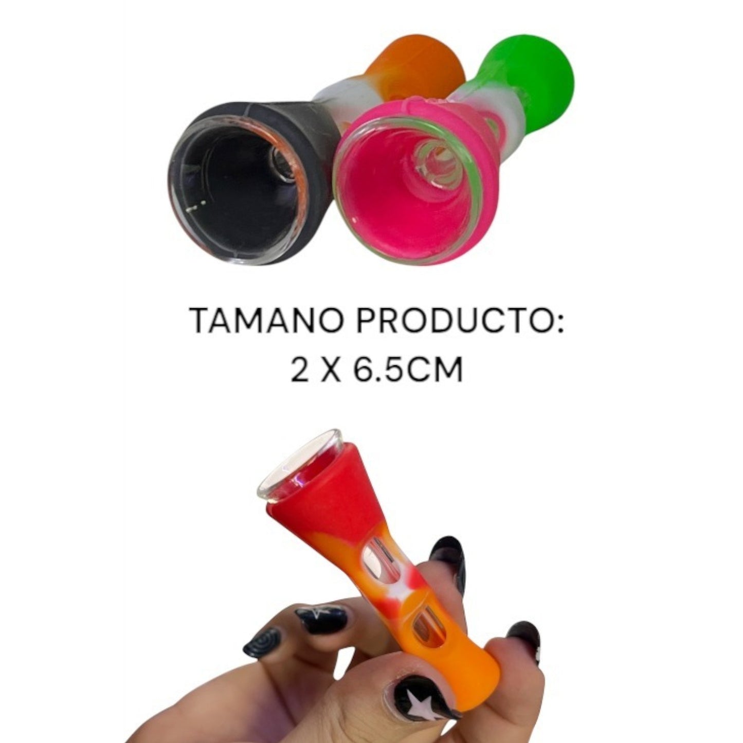 PIPA BOQUILLA SILICONA/VIDRIO YD0369