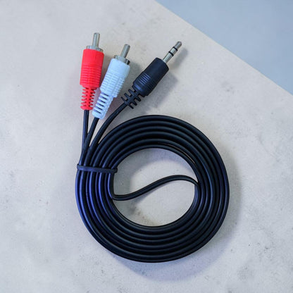 CABLE AUDIO Y VIDEO 2X1.15M METAL PLASTICO