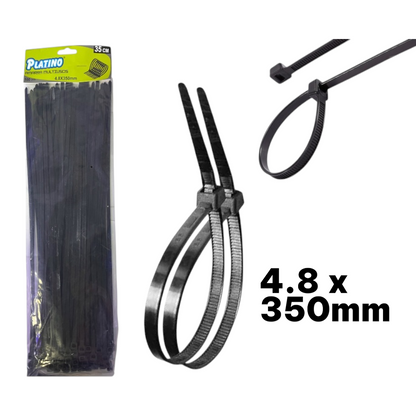 AMARRAS PLASTI NEGRA (4.8*350)